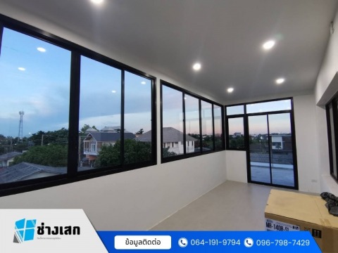 ติดตั้งกระจกอลูมิเนียมราคาถูก